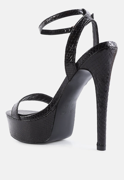Queen Bee Rhinestone Heeled Sandals-2